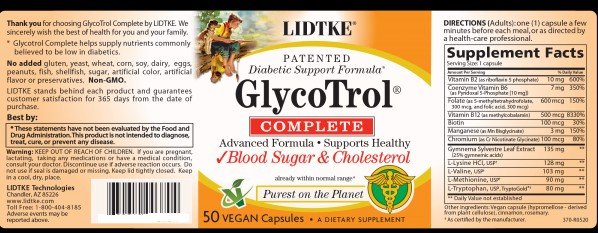 LIDTKE GlycoTrol Complete 90 Capsule