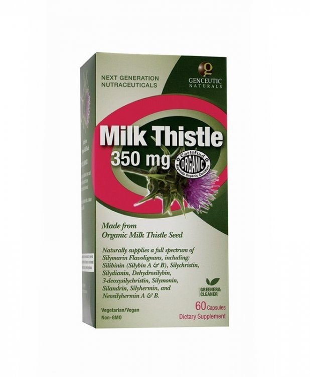 Genceutic Naturals Milk Thistle Certified Organic 350mg 60 Capsule