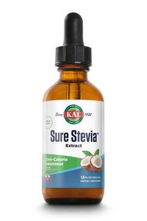 Sure Stevia Extract | Kal | Zero Calorie Sweetener | Coconut | Dietary Supplement | 1.8 fluid ounces Liquid | VitaminLife