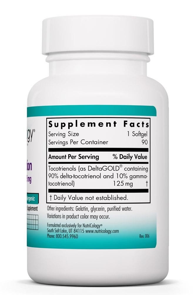 Nutricology Delta-Fraction Tocotrienols 125 mg 90 Softgel