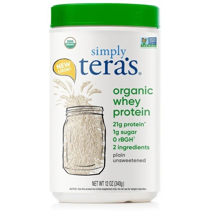 Simply Tera's Whey Protein-Organic Plain 12 oz Powder