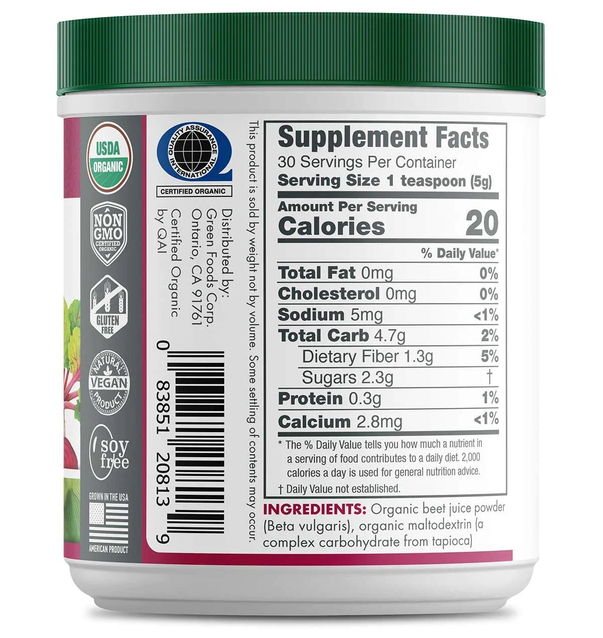 Green Foods Beet Essence 5.3 oz Powder