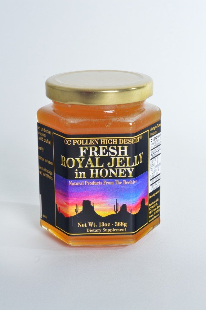 CC Pollen Honey with Royal Jelly 13 oz Liquid