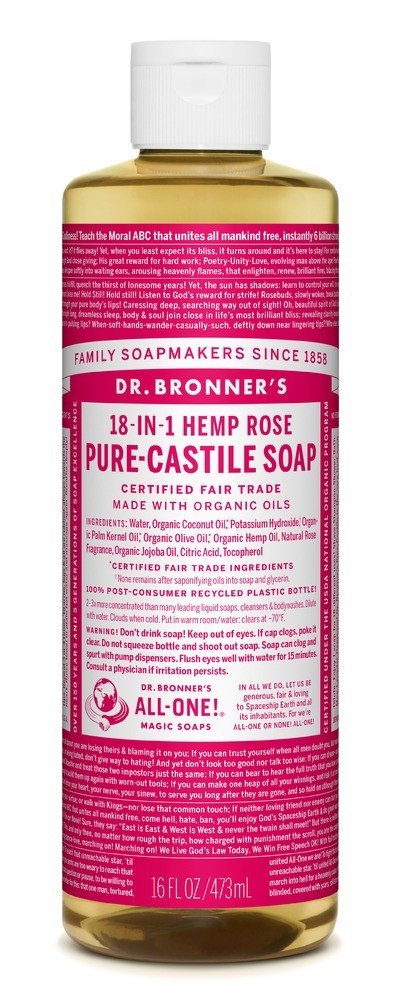 Dr. Bronner's Pure Castile Liquid Soap Rose 16oz Liquid