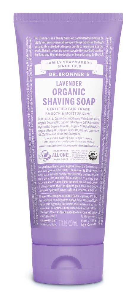 Dr. Bronner&#39;s Organic Shaving Soap Lavender 7 oz Gel