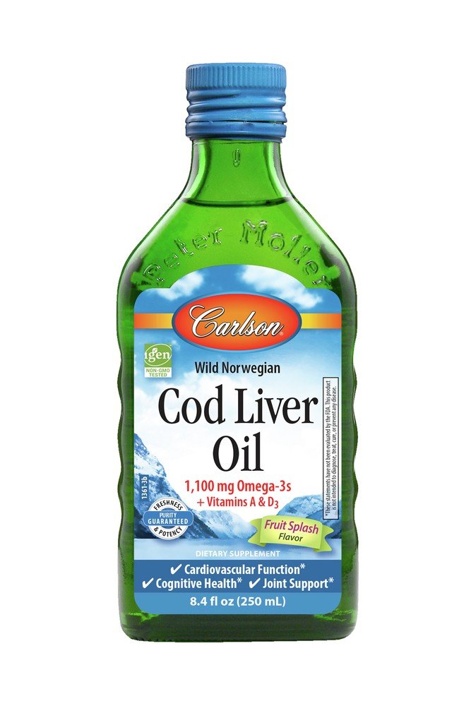 Carlson Laboratories Cod Liver Oil Fruit Splash 8.4 fl oz (250 ml) Liquid