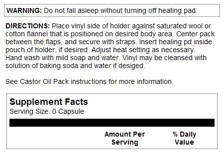 Heritage Store Castor Oil Pack Holder 1 Pack