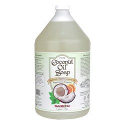 Nutribiotic Pure Coconut Oil Soap Peppermint&amp; Bergamont 1 gal Liquid