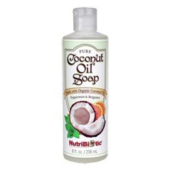 Nutribiotic Pure Coconut Oil Soap Peppermint & Bergamont 8 oz Liquid