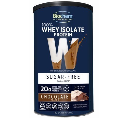 Biochem Sugar Free 100% Whey Protein Chocolate 11.8 oz Powder