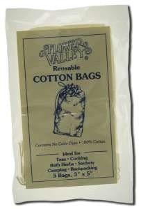 Flower Valley Reusable Cotton Teabags 3 Tea Bag