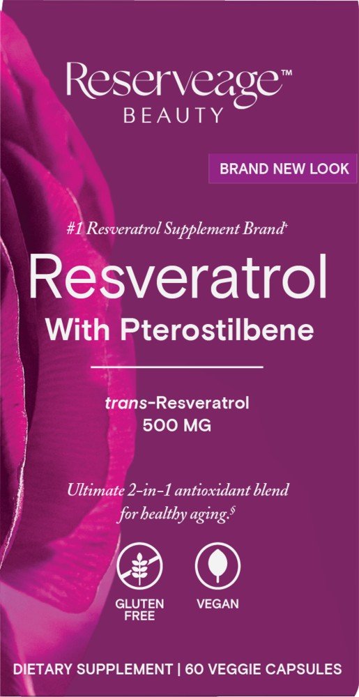 Reserveage Resveratrol 500mg w/ Pterostilbene 60 Capsule