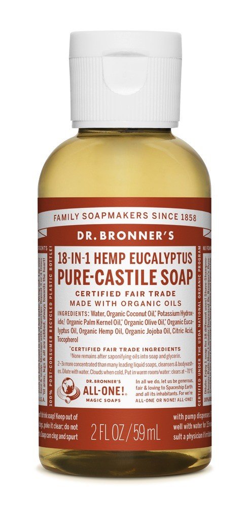 Dr. Bronner's Pure Castile Liquid Soap Eucalyptus 2 oz Liquid