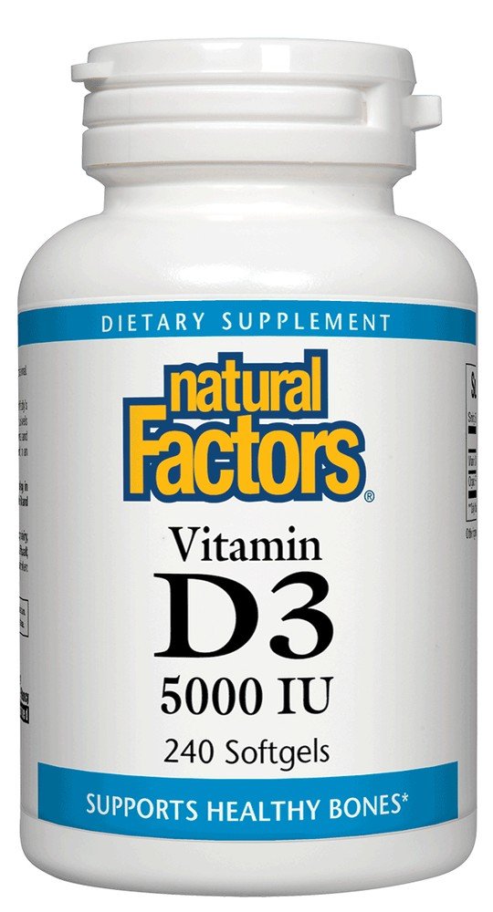 Natural Factors Vitamin D3 5000 IU 240 Softgel