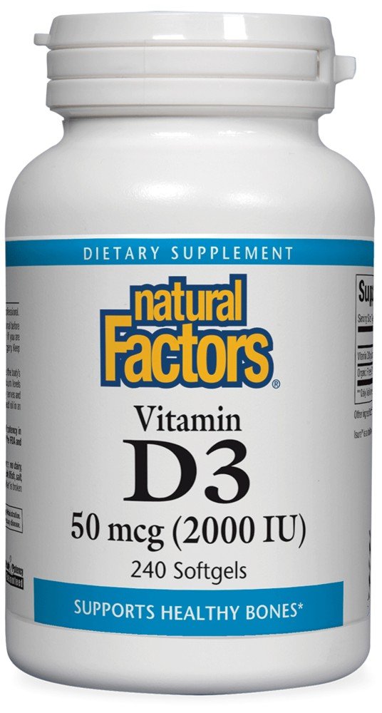 Natural Factors Vitamin D3 2000 IU 240 Softgel