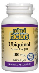 Natural Factors Ubiquinol Active CoQ10 100mg 120 Softgel