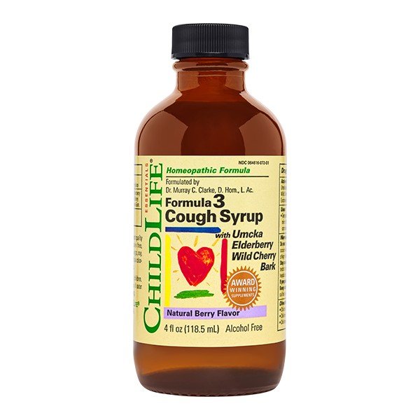 ChildLife Formula 3 Cough Syrup Natural Berry Flavor 4 oz Liquid