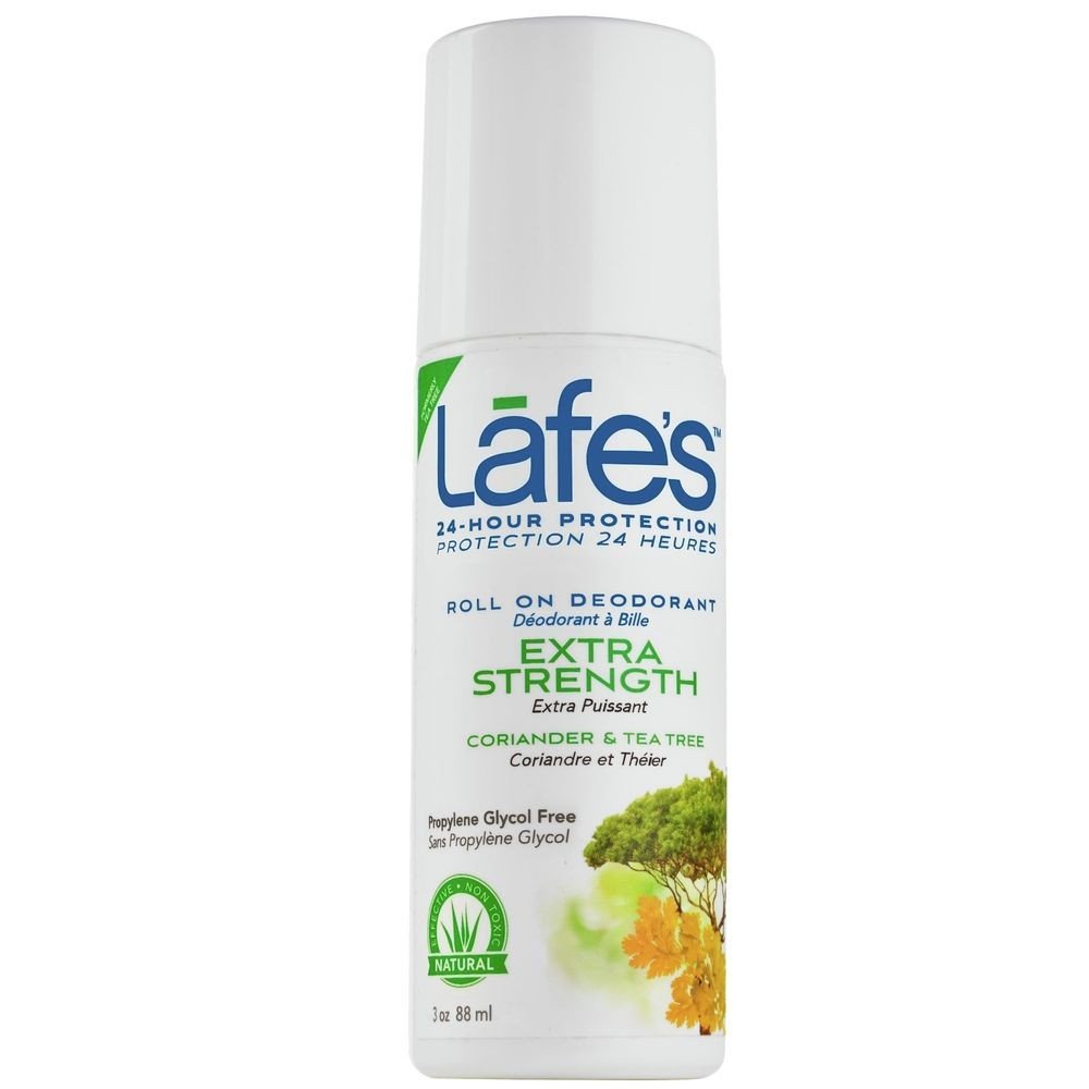 Lafe&#39;s Natural Bodycare Lafe&#39;s Natural Deodorant Roll-On Extra Strength (Tea Tree) 2.5 oz Roll On