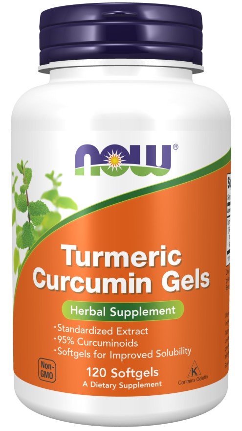 Turmeric Curcumin Gels | Now Foods | 95% Curcuminoids | Non GMO | Dietary Supplement | 120 Softgels | VitaminLife