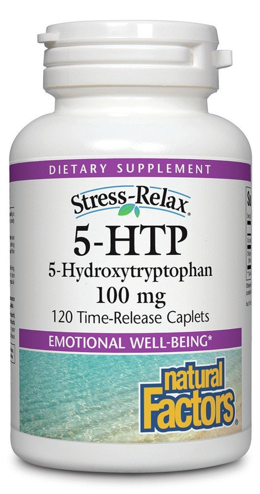 Natural Factors Stress-Relax 5-HTP 100 mg 120 Time-Release Caplets