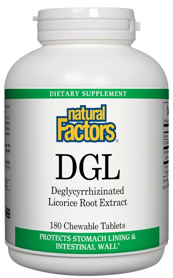 Natural Factors DGL Licorice Chewable Tablets 180 Tablet