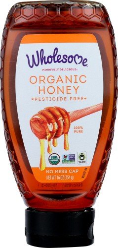 Wholesome Fair Trade Amber Honey Organic 16 fl oz Squeeze Bottle
