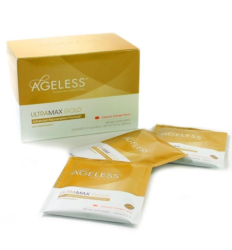 Ageless Foundation UltraMAX Gold Effervescent Powder 22 Packet