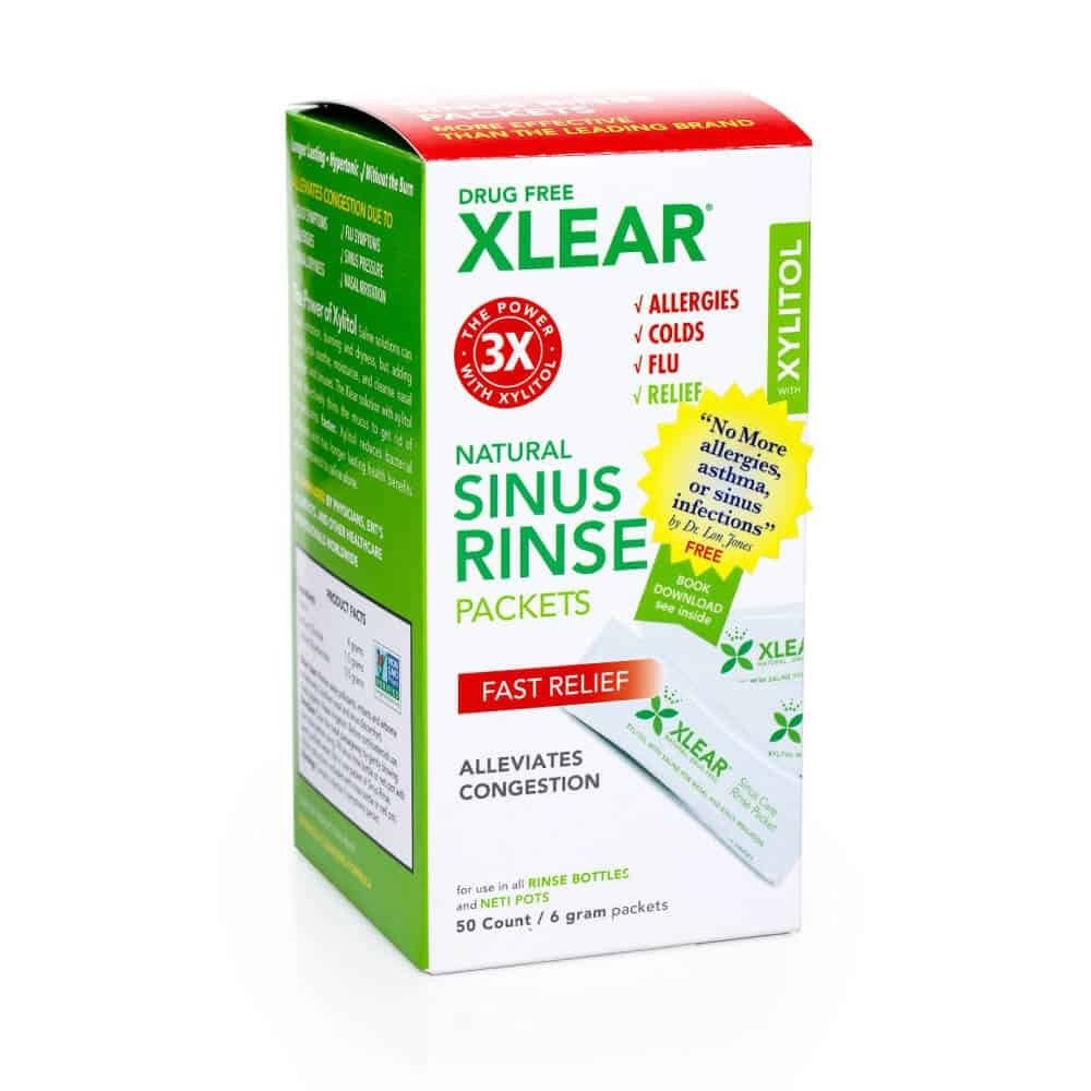 Xlear Sinus Rinse Packets 50 Packets Box