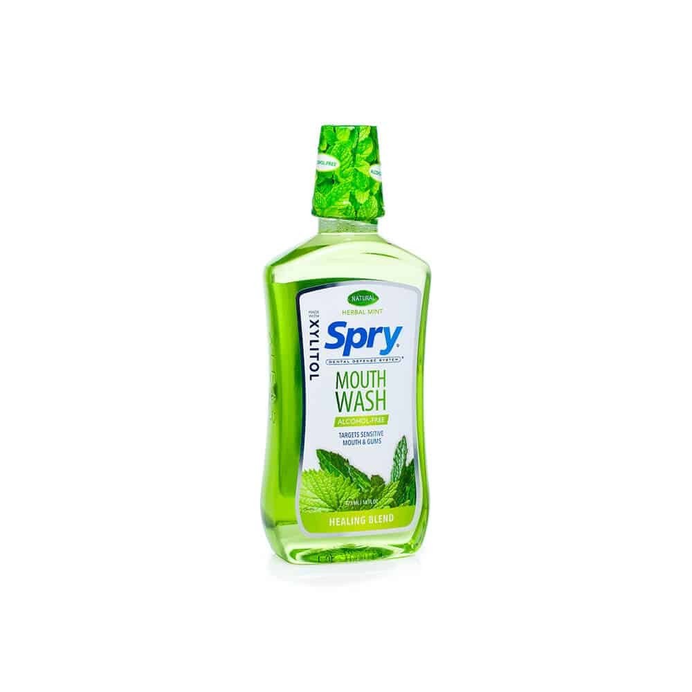 Spry Alcohol Free Mouth Wash Herbal Mint 16 oz Liquid
