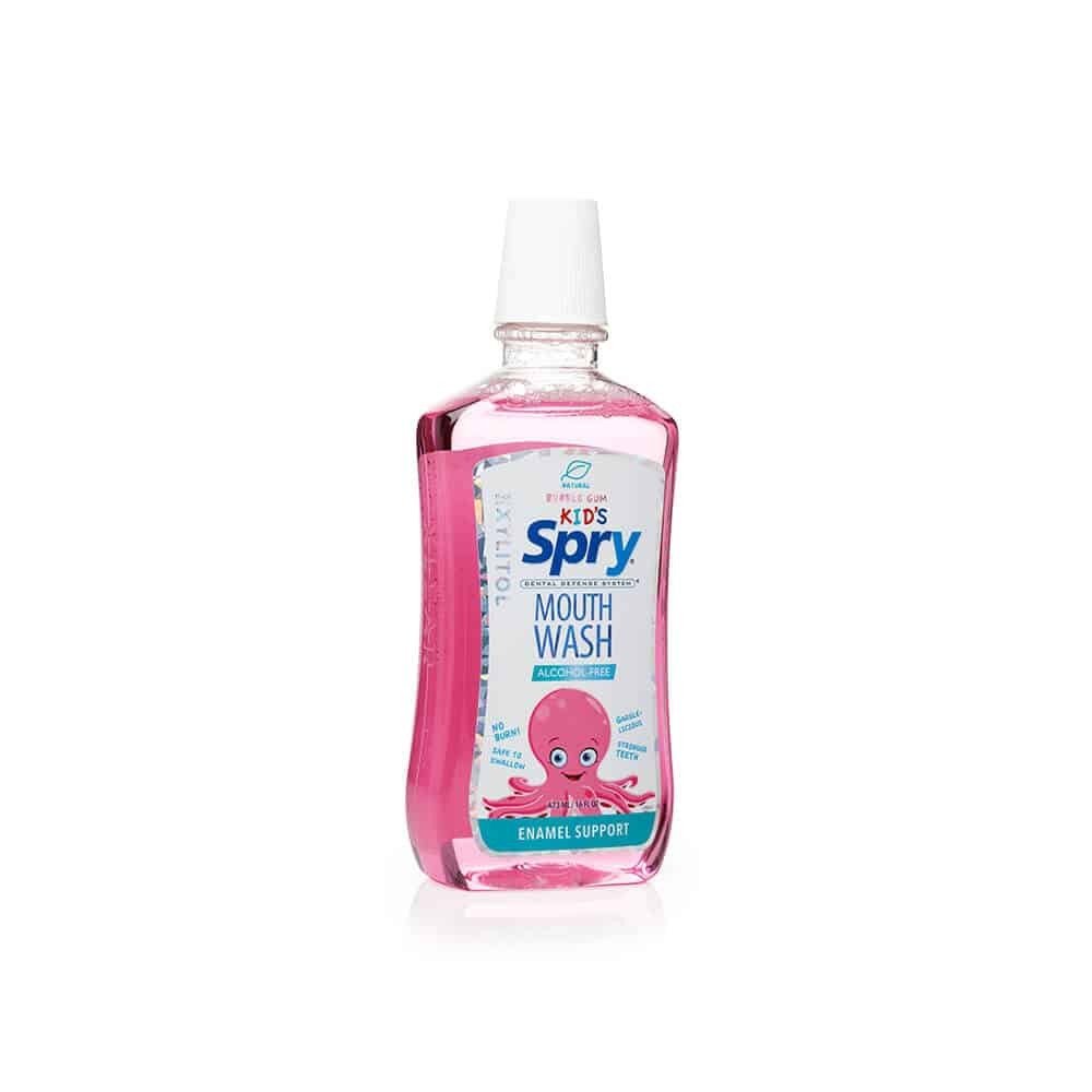 Spry Alcohol Free Mouth Wash Kid's Bubble Gum 16 oz Liquid