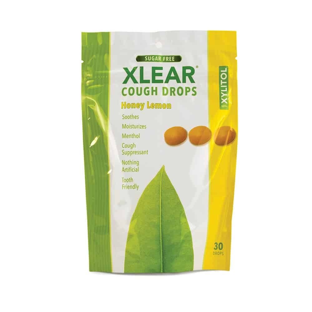 Xlear Cough Drops Honey Lemon 30 Drops Bag