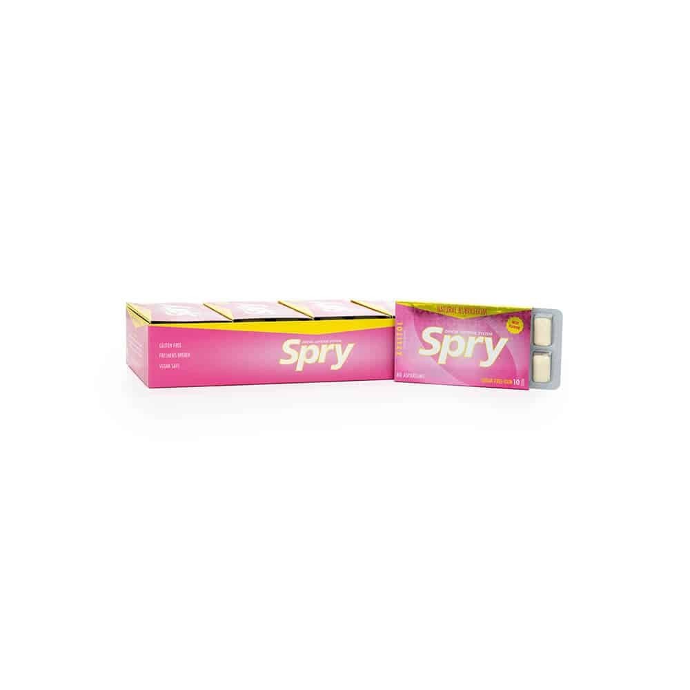 Spry Chewing Gum Bubble Gum 20 Packs Gum