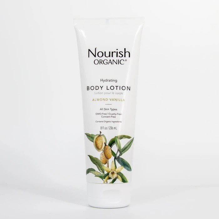 Nourish Organic Hydrating Body Lotion Almond Vanilla 8 oz Lotion