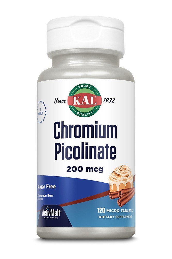 Kal Chromium Picolinate ActivMelt Cinnamon Bun 120 Tablet
