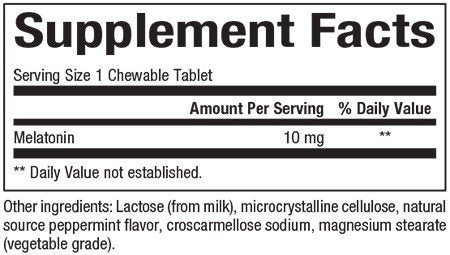 Natural Factors Melatonin 10 mg Chewable 60 Chewable