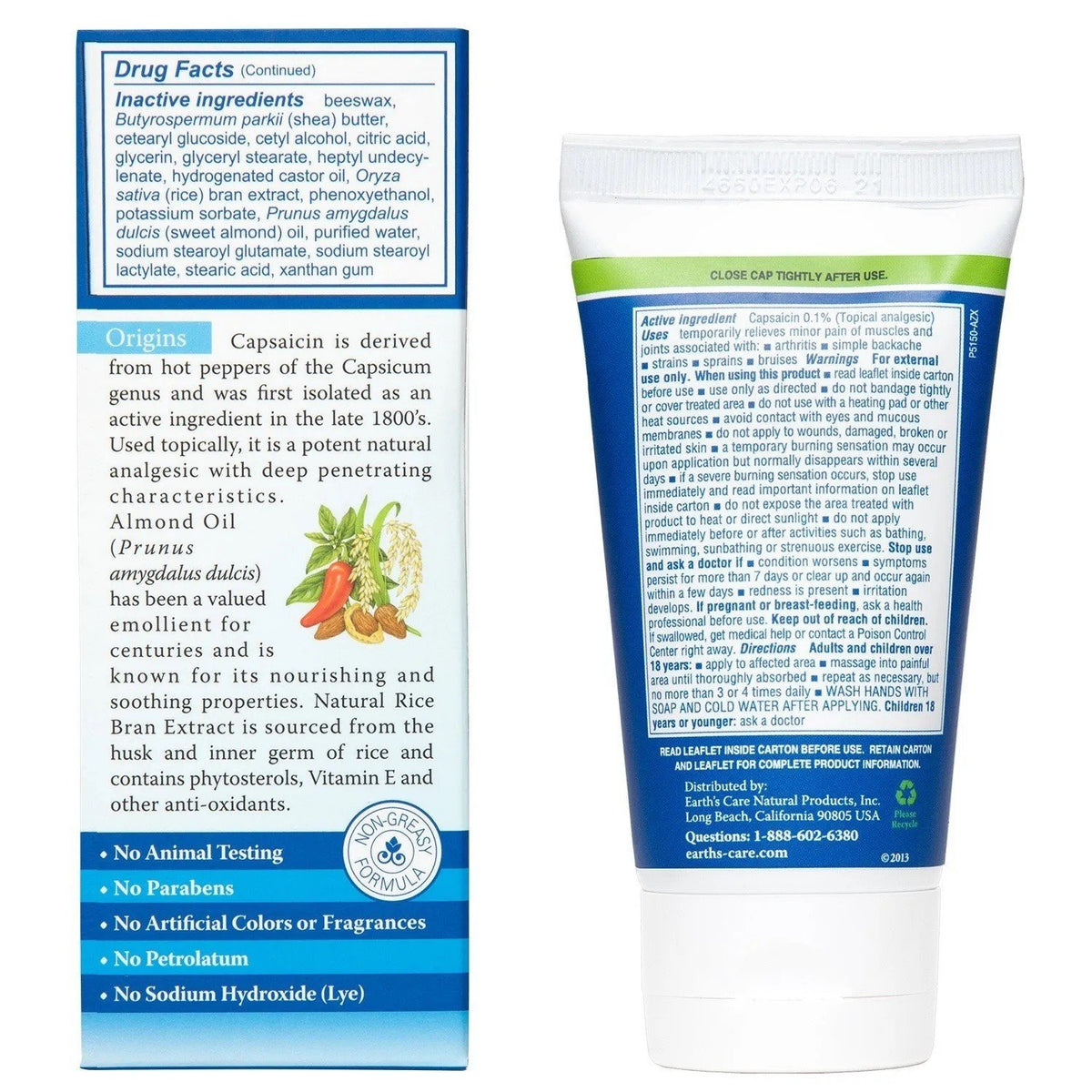 Earth&#39;s Care Arthritis Cream 2.4 oz Cream