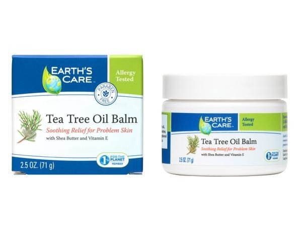 Earth&#39;s Care Tea Tree Oil Balm 100% Natural 2.5 oz Balm