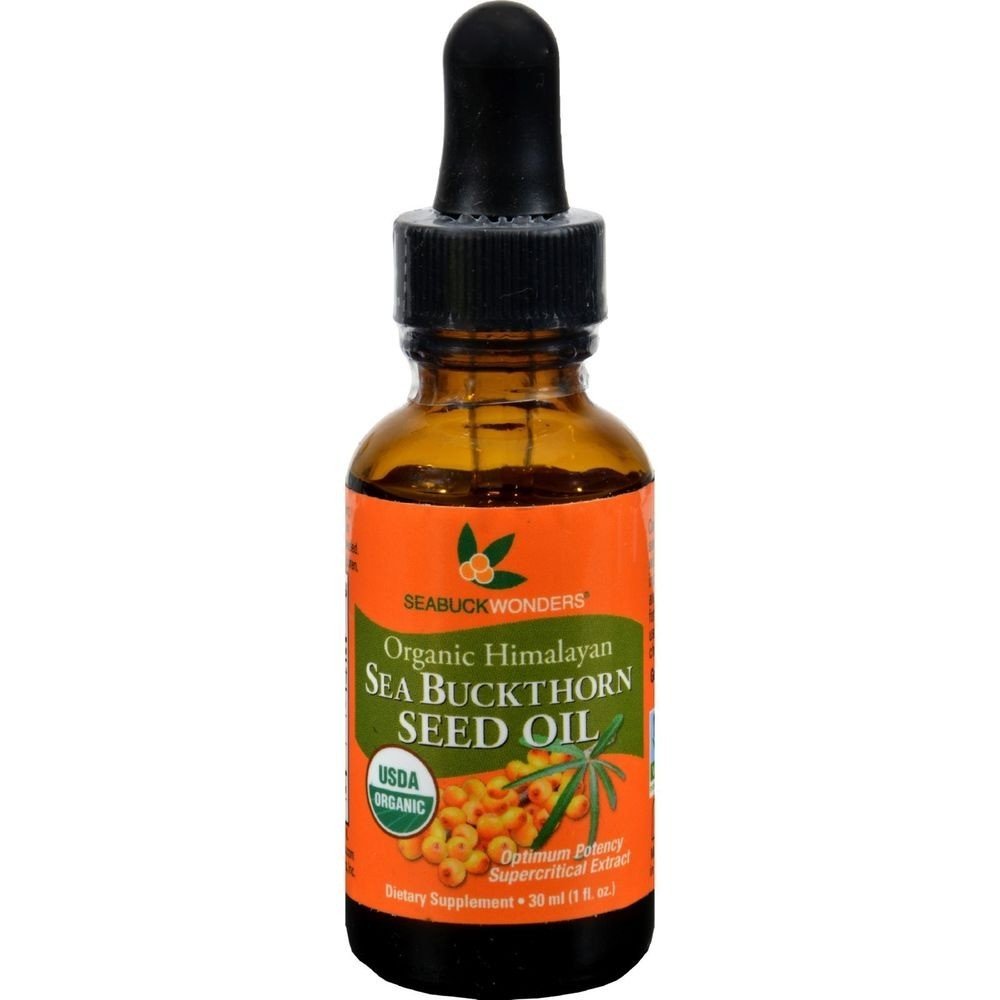 Seabuck Wonders Sea Buckthorn Seed Oil (USDA Organic) 1 oz Oil