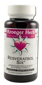 Kroeger Herbs Resveratrol Six 60 VegCap