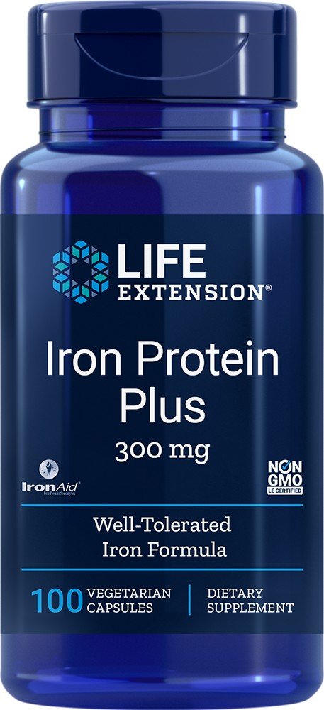 Life Extension Iron Protein Plus 300mg 100 Capsule