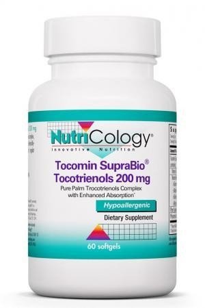 Tocomin SupraBio Tocotrienols | Nutricology | Palm Trocotrienols | Hypoallergenic | Dietary Supplement | 60 Softgels | Dietary Supplement