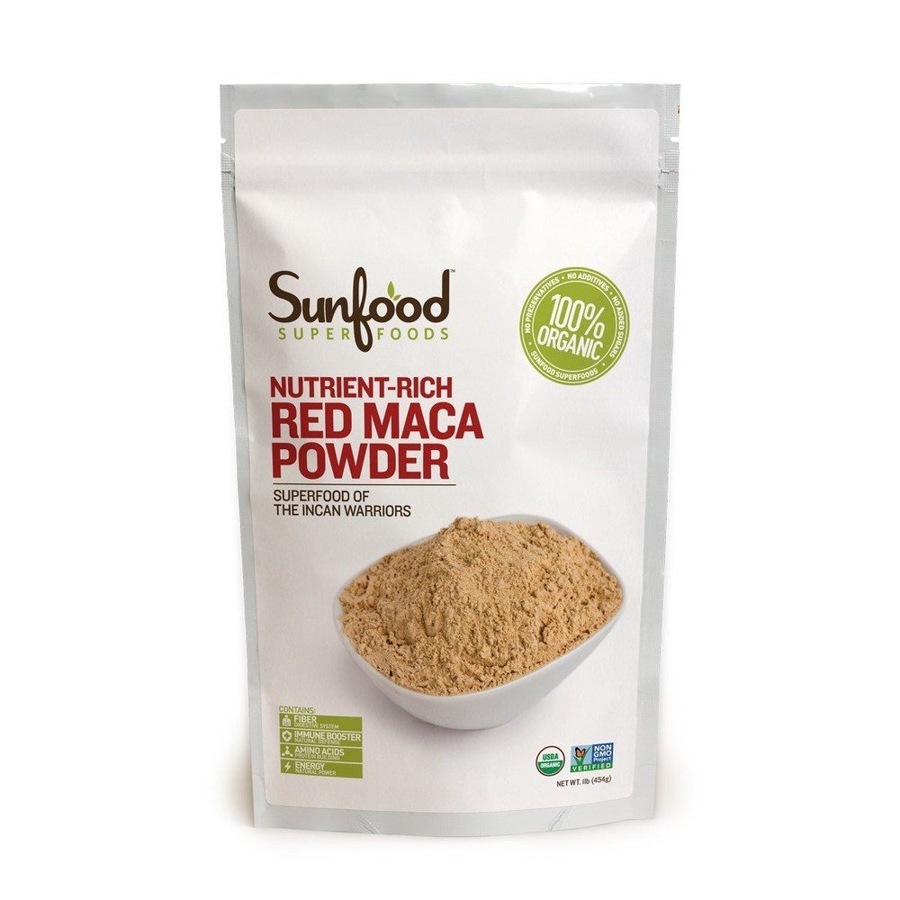 Sunfood Organic Maca Powder (Red) 8 oz Powder