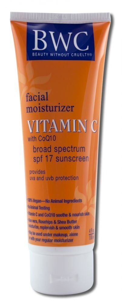 Beauty Without Cruelty Organic Facial Moisturizer SPF12 W/ Vitamin C 4 oz Cream