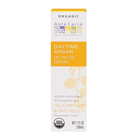 Aura Cacia Daytime Argan Facial Oil Serum 1 oz Bottle