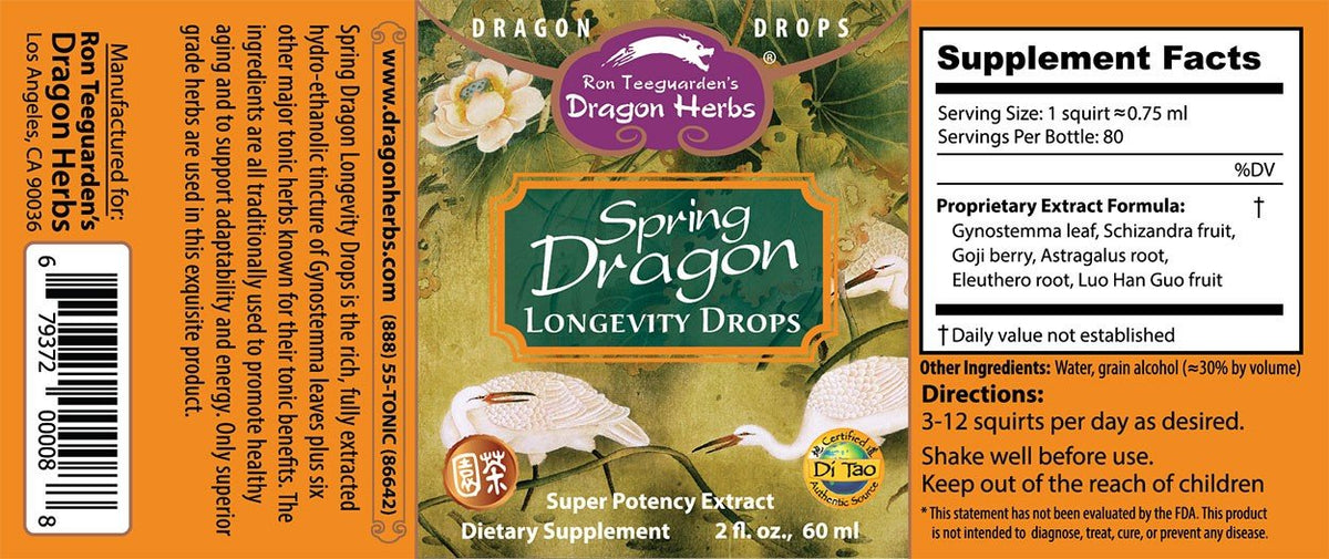 Dragon Herbs Spring Dragon Longevity Drops 2 fl oz (60 ml) Liquid