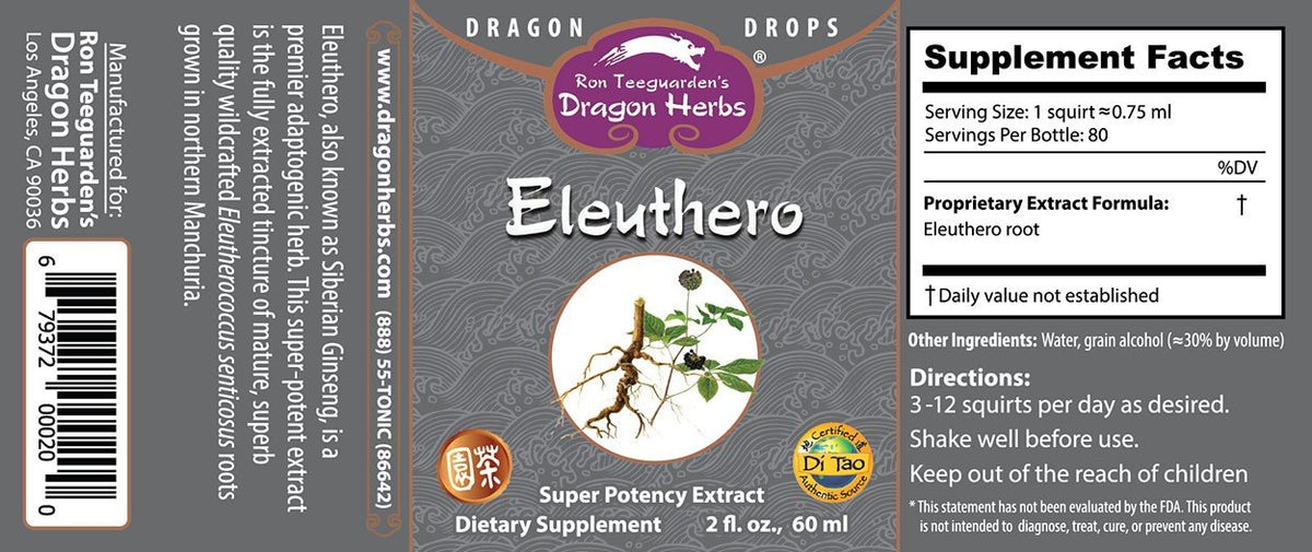 Dragon Herbs Eleuthero 2 fl oz (60 ml) Liquid