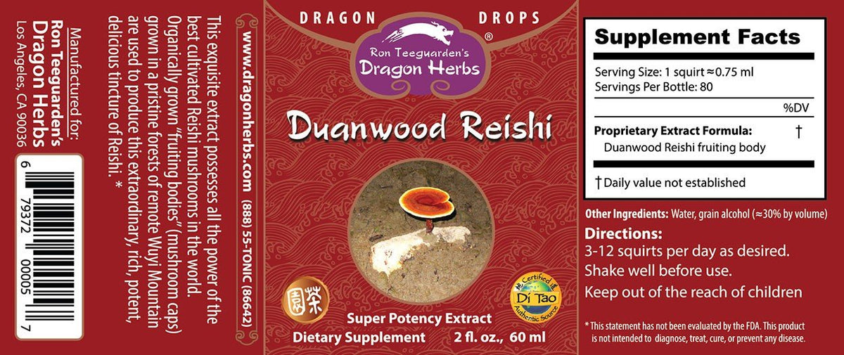 Dragon Herbs Duanwood Reishi Drops 2 fl oz (60 ml) Liquid