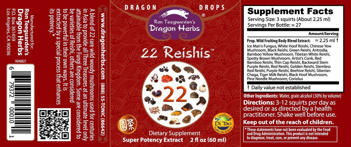 Dragon Herbs 22 Reishis 2 oz Liquid