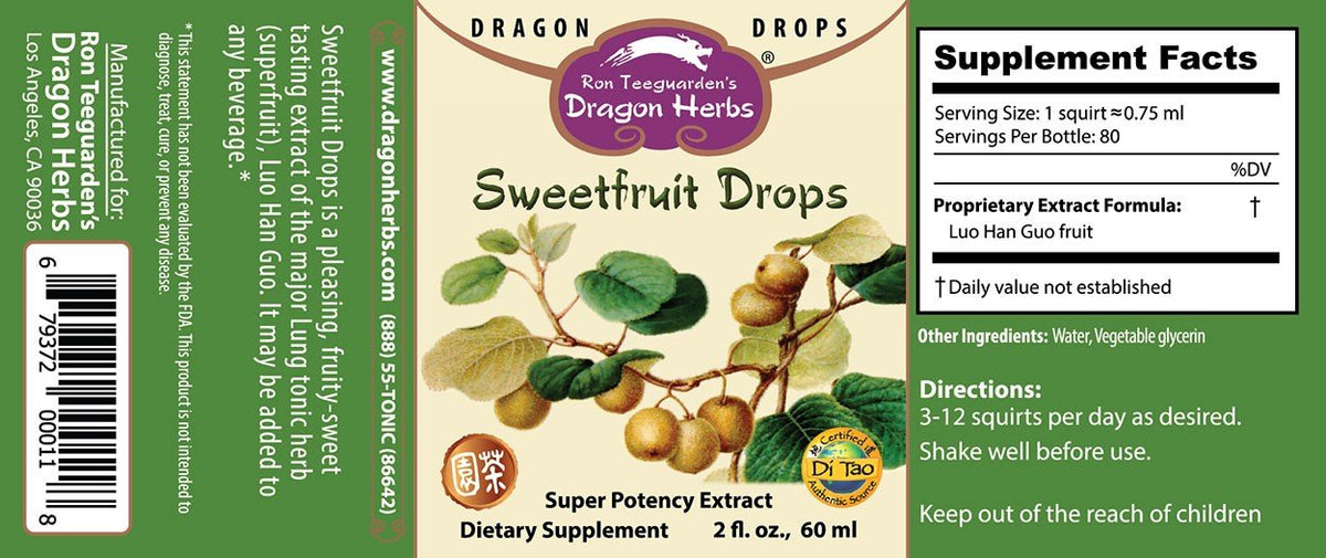 Dragon Herbs Sweetfruit Drops 2 fl oz (60 ml) Liquid