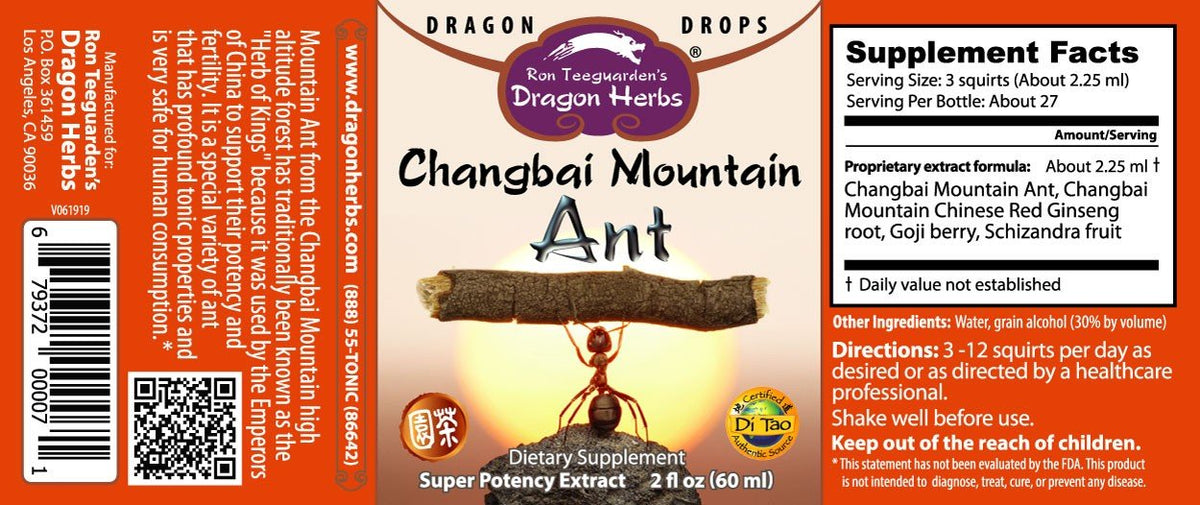 Dragon Herbs Ant Drops, Chinese Mountain 2 oz Liquid